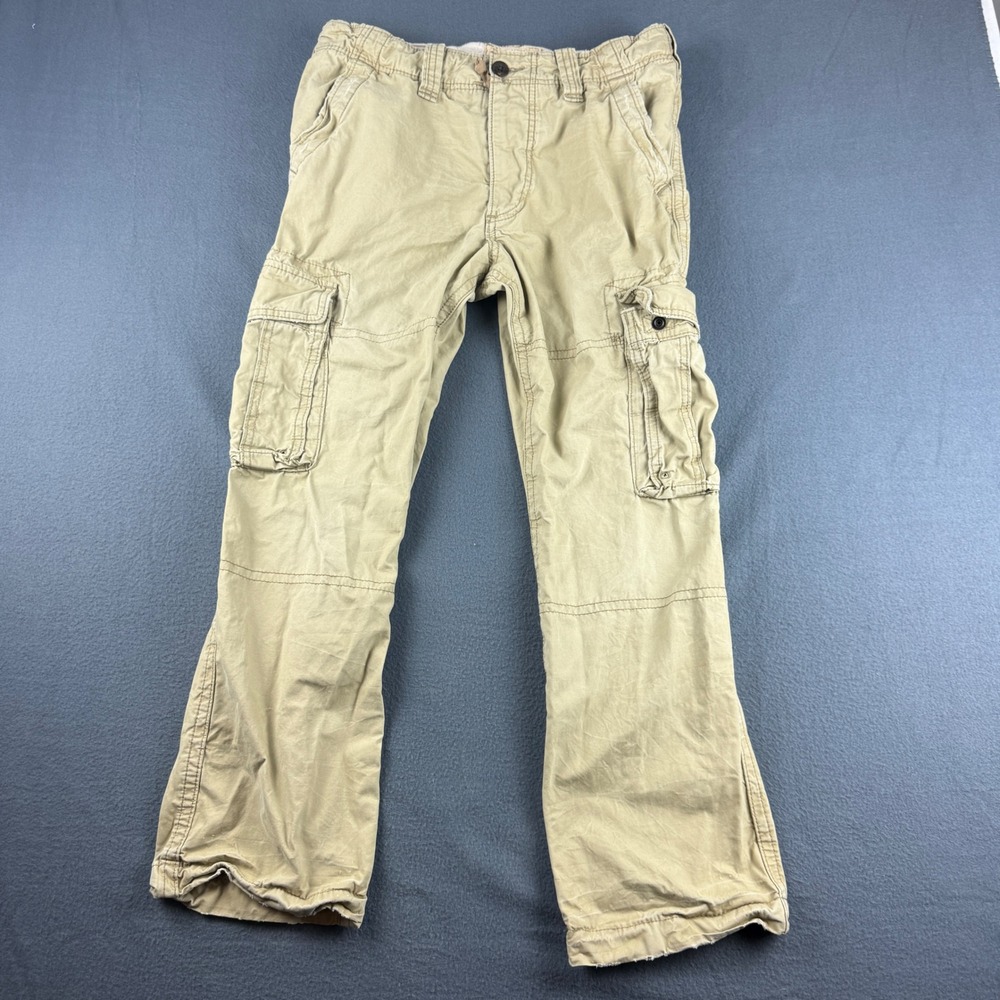 Vintage Hollister Cargo Pants Men's 32x30 (Fits 32x28) Beige Y2K Skater Preppy